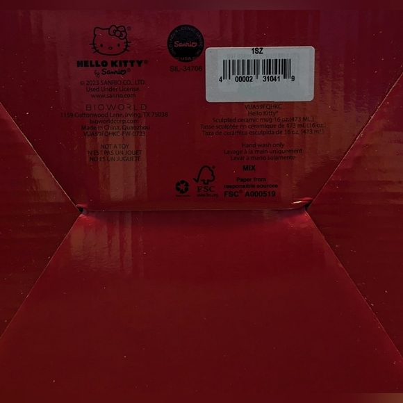 NEW Hello Kitty 16oz Ceramic Sculpted  Mug - Picture 10 of 10